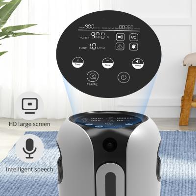 China Portable Electric Oxygen Concentrator Machine 1-7L Oxygen Concentrator Home Oxygen Generato 290*290*370mm for sale