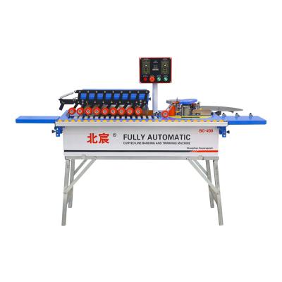 China DW400 Hotels Curved and Straight Double Function Auto Woodworking Machine Gluing Polishing Cut of Dark Edging and Auto Deburring for sale