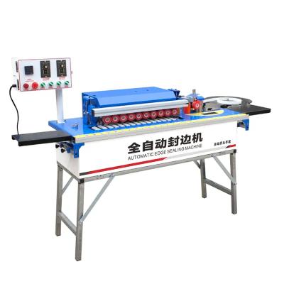 China DW102 Hotels Full Automatic Edge Bonding Deburring Straight And Automatic Curve End Trim Edge Bander Dark Edging Machine for sale