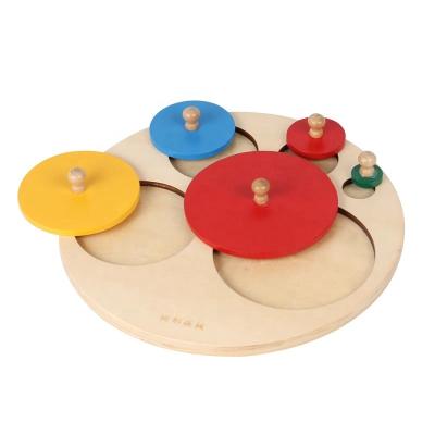 China Eco-friendly baby montessori wooden material toys train matching learning board with peg for sale