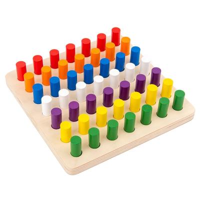 China Eco-Friendly Exercise Stick Sensory Montessori Toys Colorful Cylinder Educational Toys for sale