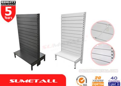 China Black White Metal Retail Gondola Shelving / Gondola Display Stands Adjustable Height for sale