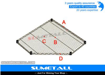 China Customized Corner Chrome Wire Shelving / Kitchen Metal Shelving Racks for sale