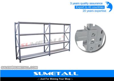 China Free Standing Diamond Hole Commercial Metal Shelving Longspan Racking For Storage for sale