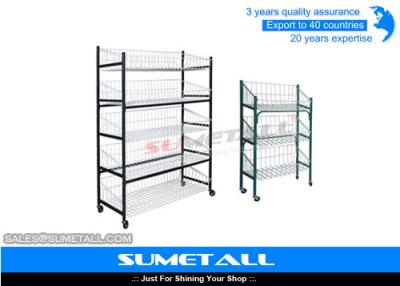 China Freestanding Steel Shelves On Wheels for sale