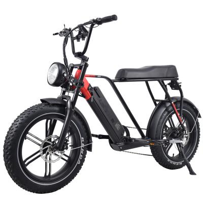 China Long Seat Retro Ebike 500W/750W/1000w Aluminum Alloy Rear Drive Mid Drive Fat Tire Electric Bike for sale