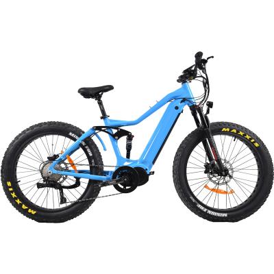 China 1000W aluminum alloy electric bicycle tire fat bike 48v battery e-bike for sale with full electric suspension mountain for sale