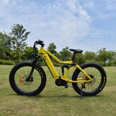 China Good Quality Aluminum Alloy Fat Tire Suspension Fat Tire Mountain Bike Mid Drive Electric Bike for sale