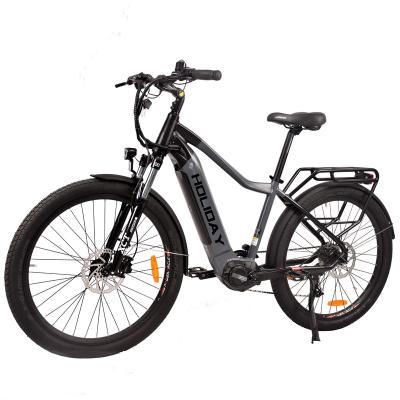 China Aluminum alloy city bike electric bicycle e bike with rear rack mid drive ultra removable battery for adult lady gents city commuters for sale