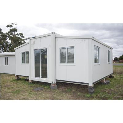 China Quick Build Mobile Prefab House Folding Prefab Sandwich Panel 20ft Glass Container Steel House for sale