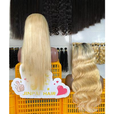 China Silky Straight Wave JP 613 13x6 Lace Front Wig, Blonde 613 Full Lace Wig Vendor, Virgin Cuticle Aligned Hair Wig for sale