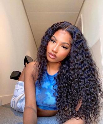 China Lace Front Wigs, Hd Lace Frontal Wig 250 Density, Water Wave Glueless Water Wave JP 12a Wig for sale