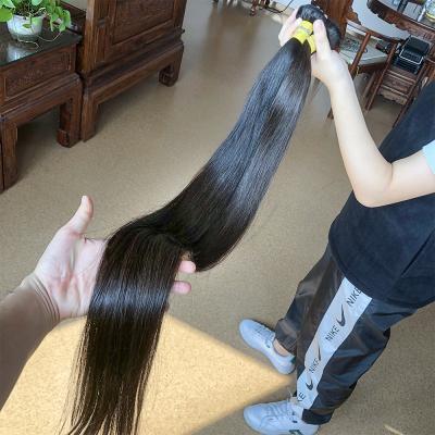 China Wholesale Silky Straight Wave 40 Inch Indian Hair Weave Bundle, Natural Virgin Remy Indian Human Hair Extension, Raw Double Drawn Hair Extension for sale