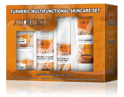 China Hot Selling Organic Products Face Kit Oem Private Label Skin Care Anti Acne Whitening Turmeric Cream Face Set for sale