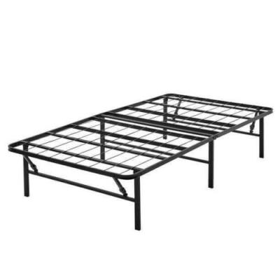 China Folding metal bed frame of metal bed without headboard and footboard for sale