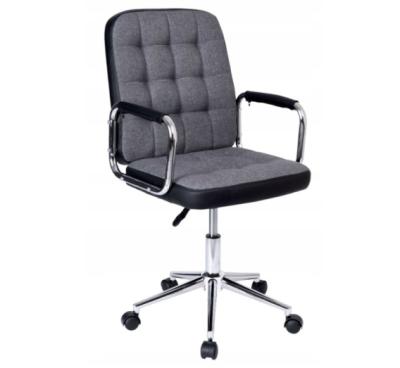 China Free Sample Adjustable Mid Back Conference Gray PU Meeting Swivel Office Chair for sale