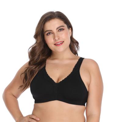 China Super Big Size Antibacterial Plus Size Seamless Sports Bra Antibacterial High Impact Support Push Up Bra For Big Women for sale