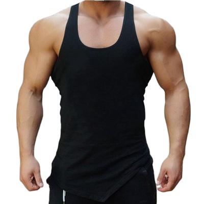 China Breathable Mens Fit Sleeveless Sports Shirt Sweat Body Tank Tops Mens Fitness Custom Beach Running Mens Tops for sale