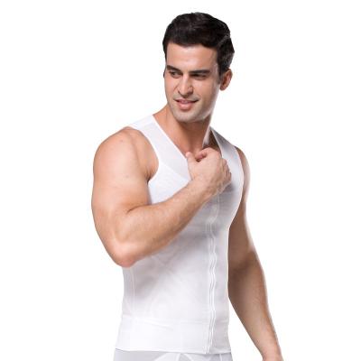 China Nylon/Spandex Posture Corrector Shaper Men Compression T-shirt Slimming Man Body Shaper Posture Shirt for sale