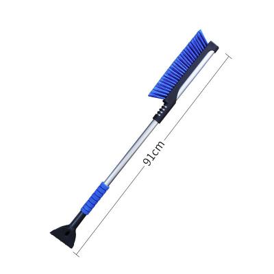 China Pp China Factory Blue And Black Car Snow Brush With Squeegee And Ice Scraper For Cold Winter for sale