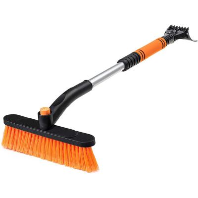 China Sustainable Multi-functional 90 Degree Rotatable Automobile ABS Long Handle Automobile Snow Brush Ice Scraper for sale