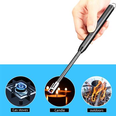 China Rechargeable Wholesale Windproof 360 Degree Free Rotation BBQ Lighter USB Rechargeable Electric Arc Lighter for Candle Kitchen for sale