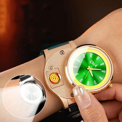 China Minimalist AIRO 2023 New Multifunction Watch Charging Lighter Outdoor Portable Compass Lighter USB Cigarette Electronic Lighter for sale