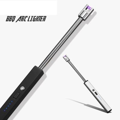 China Minimalist 2022 new USB BBQ single arc lighter kitchen lighter outside camping tool for sale