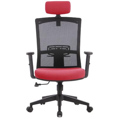 China China Factory Red Ergonomic Manufacturers Seat High Swivel Computer Mesh Seat Swivel Office Mesh Back High Back Chair With Headrest for sale