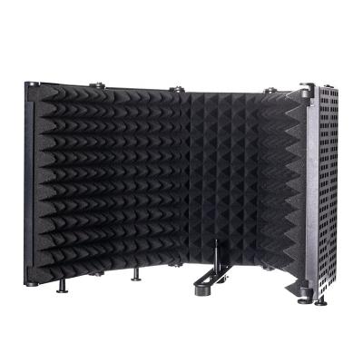 China Durable 5 Panel Studio Foldable Microphone Noise Isolation Acoustic Recording Shield for sale