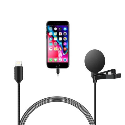 China Wholesale Lapel Collar Audio Recording Lavalier Microphone Adapter Lavalier Microphone For iPhone for sale