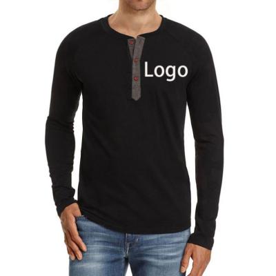 China Amazon 2021 Viable Custom Logo Long Sleeve Men's T-shirts Fashion Round Collar Wholesale T-shirt Men for sale