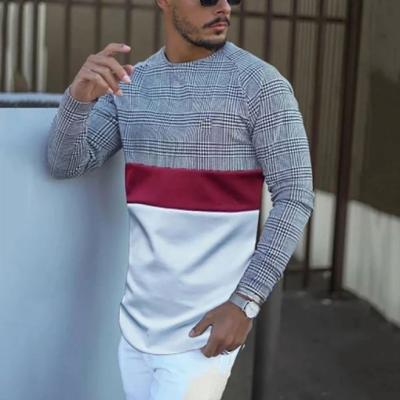 China Hot Sale Viable Long Sleeve Round Collar T Shirt Wholesale Men Fashion Casual T Shirts For Men for sale