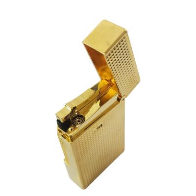 China New Minimalist Calories 2021 High End Pure Copper Plated Fire Gas Lighter Steel Healthy Twin Gift For Friend for sale