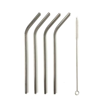 China Disposable Wholesale Bulk Food Grade Approved Stainless Steel Reusable Metal Drinking Straws for sale