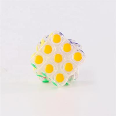 China DIY TOY YJ LingGan Dot Pattern Design 3 Layer Yongjun Gear Transparent Cubes Puzzle Game Toy for sale