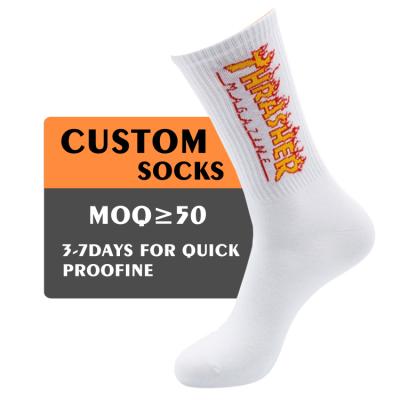 China Men's Athletic Custom Elite OEM White Black Red Letters Logo Sport Socks for sale