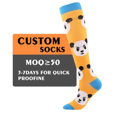 China XINQI OEM/ODM Compression Stockings 24 Colors QUICK DRY Nylon Stockings Sports Knee High Stretch Nurse GG Socks Men Socks Black for sale