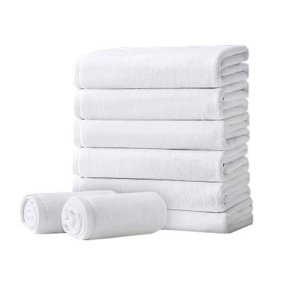 China Viable Best Price Small Towels 80g Microfiber White Microfiber Beach Bath Towel Hotel Custom Custom for sale