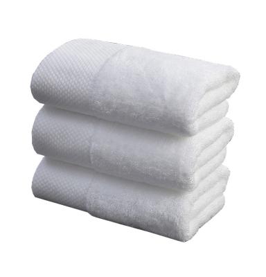 China Viable Star 80g Five Star Microfiber Car Wash Microfiber 35x75 White Wrap Hotel White Towels for sale