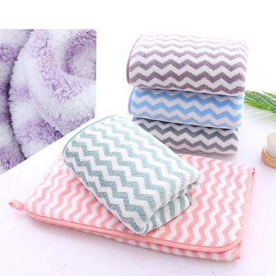 China High quakity brands sustainable selling hard bathing best bathing towels hard body for adults hanging stripe towel bath for sale