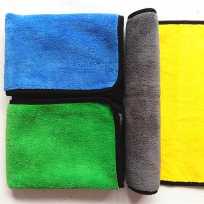 China 60cm Twisted Microfiber 1200gsm Hypoallergenic Drying Towel Blue Wash Station for sale