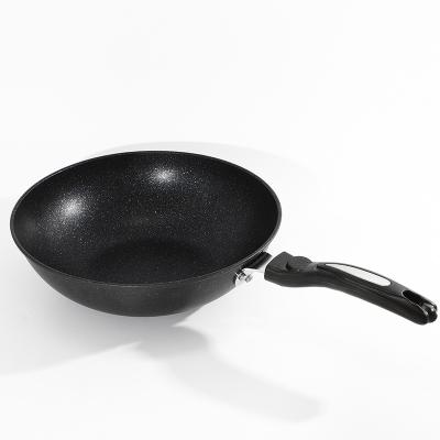 China Promotional Single Handle Professional Wok Heat Resistant High End Nonstick Wok for sale