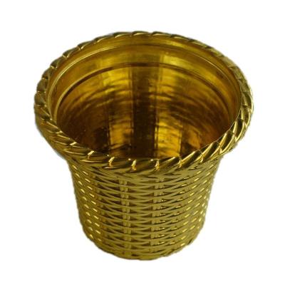 China Wholesale garden decoration gold plated plastic flower pots silver pots gold pots for sale