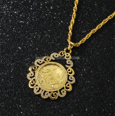 China FASHIONABLE Ladies Fashion Turkish Diamond Ottoman Drop Pendant Metal Necklace for sale