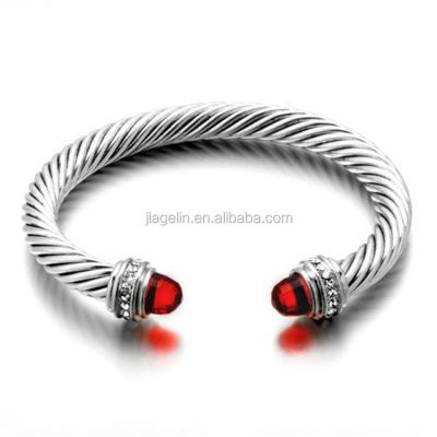 China Hot Classic Products Stainless Steel Gemstone Man And Woman Casual / Sporty Bracelet Bangle for sale