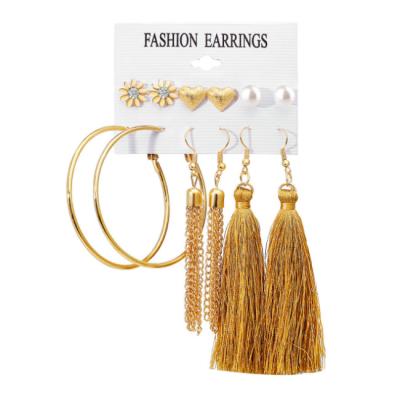 China FASHION New Flower Creative Bohemian Earrings Female Tassel Earrings for sale