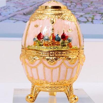 China Sustainable European Home Decoration Egg Toothpick Holder Box Alloy Box for sale