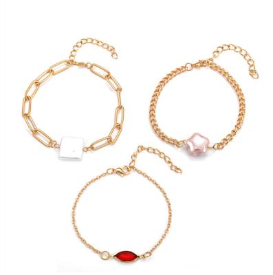 China Fashion Trendy Multilayer Cute Women Gold Color Bead Chain Bohemian Simple Anklet On Leg Anklet Chains for sale