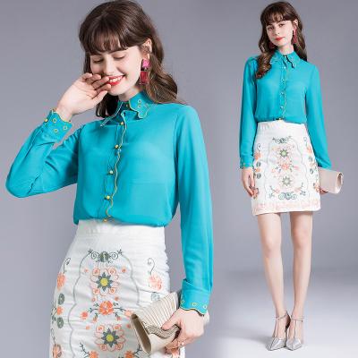 China QUICK DRY spot 2022 autumn casual female fashion boutique ladies long sleeve fashion short skirt elegant clothing for sale